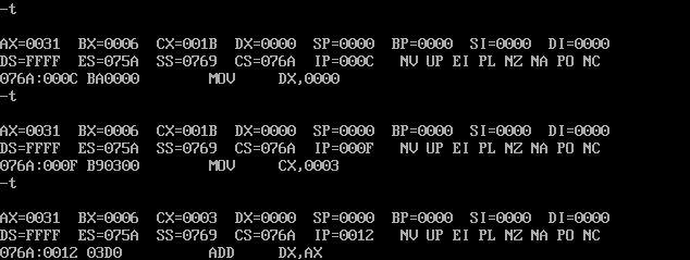 初始化累加寄存器和循环计数寄存器